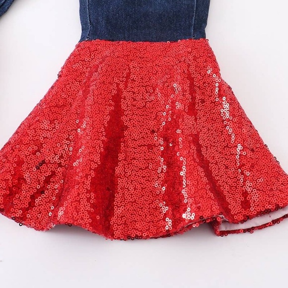 Honeydew Heifer Sequins Bell Denim Set - Picture 6 of 7